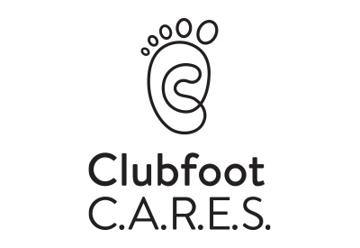 Clubfoot Cares logo black and white