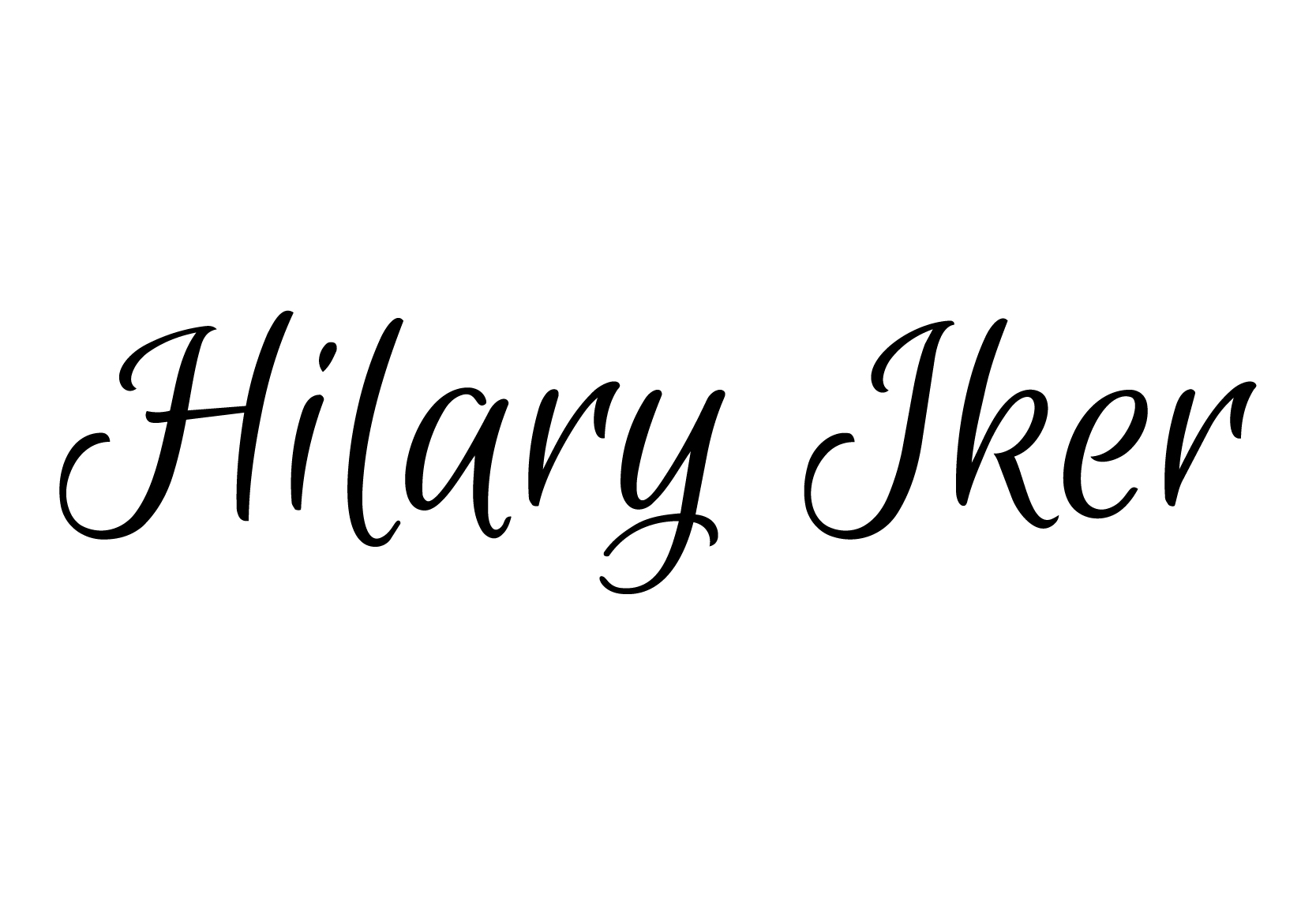 Hilary Iker logo black and white